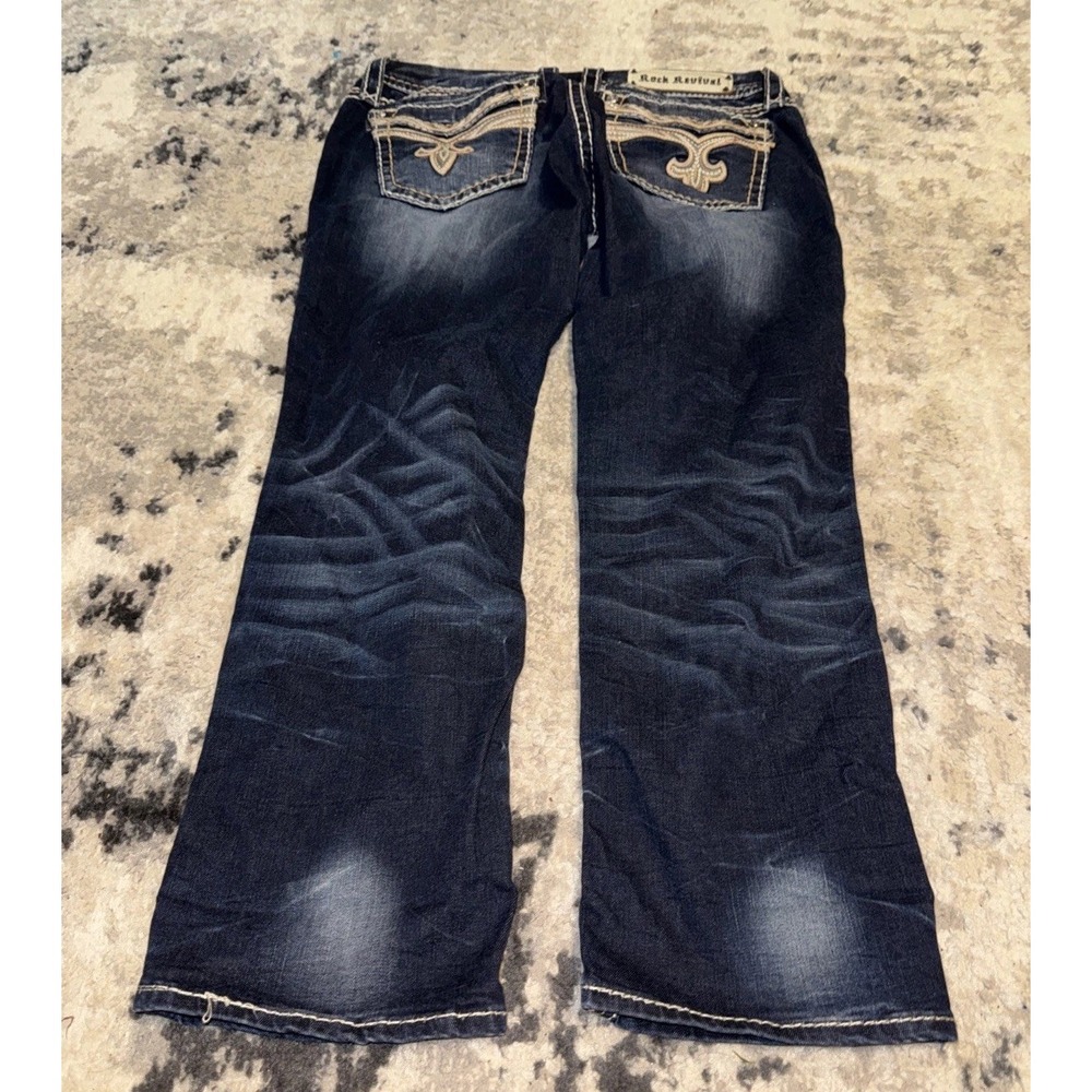 Rock Revival Sorrel Capri Jeans Embrodiered Size 31" Womens